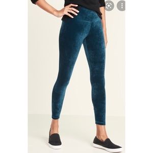 Old Navy Active Navy Blue Velvet Leggings